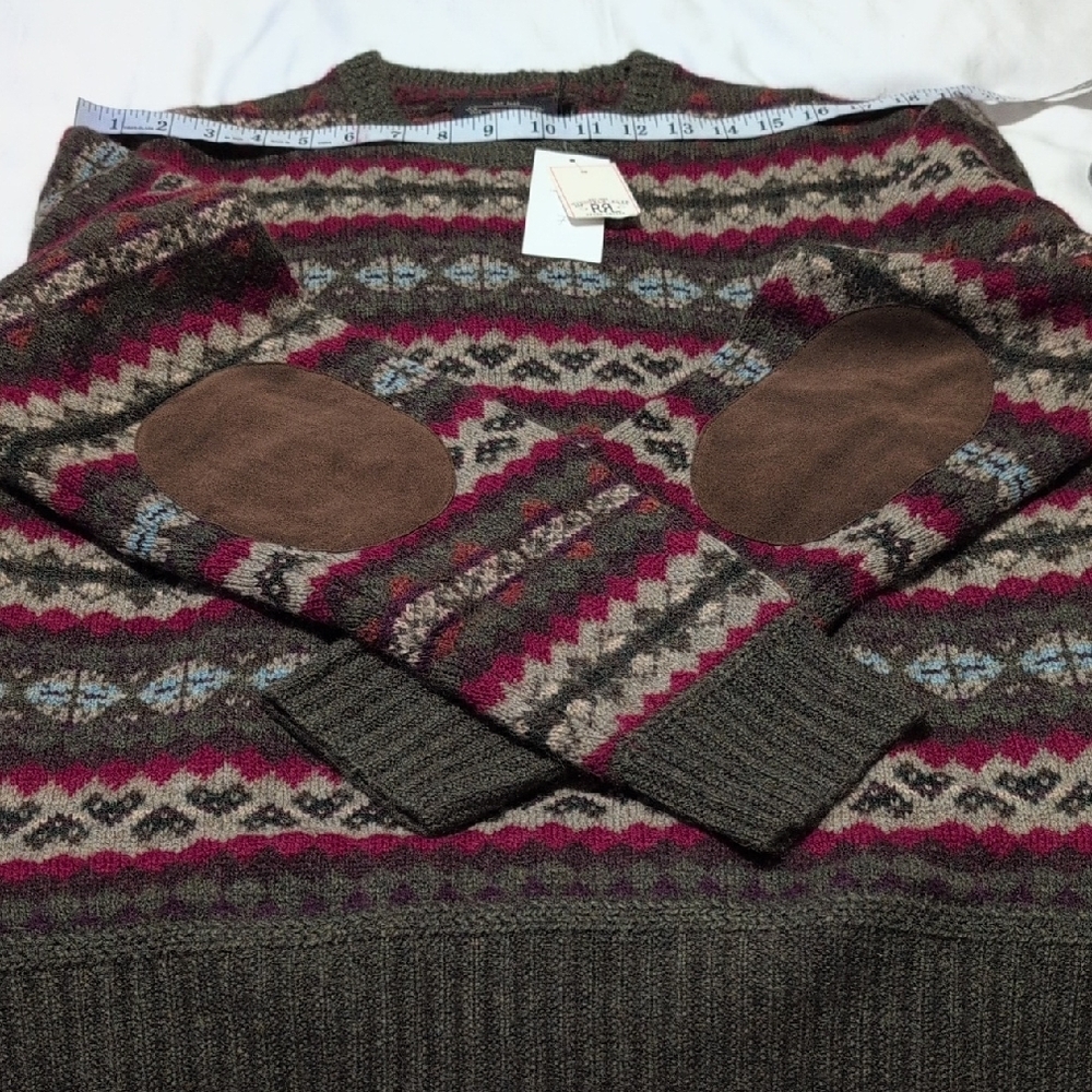 Ralph Lauren Double RL Multicolor Patterned Crewneck Sweater - Picture 7 of 11